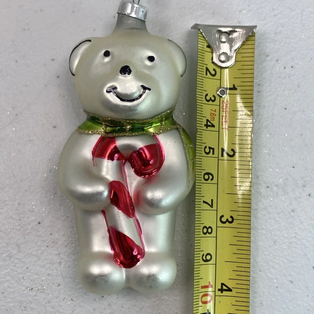 Lot Of 3 Vtg Christmas Glass Blown Ornament Gingerbread House Marked UT‎